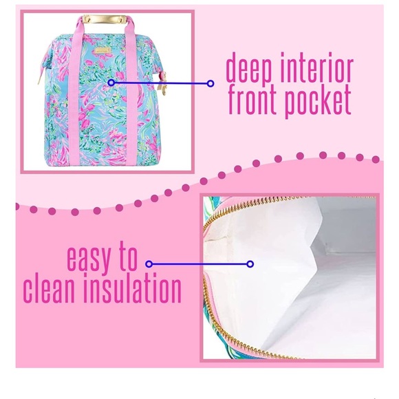Lilly Pulitzer New Insulated Backpack Cooler in Best Fishes - Picture 7 of 8